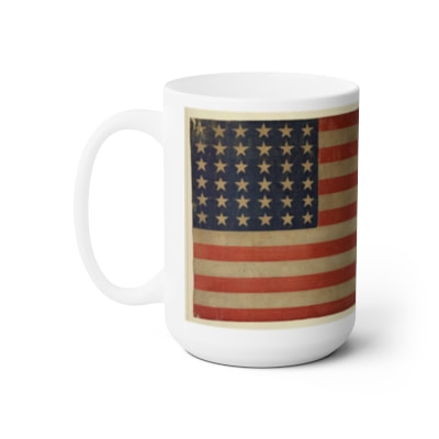 Americana | Civil Way | 36-Star Flag of July 4, 1865 | 15 oz Ceramic Mug
