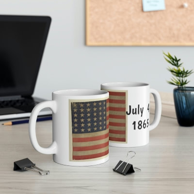 Americana | Civil War | July 4th 1865 36-Star Flag Ceramic Mug